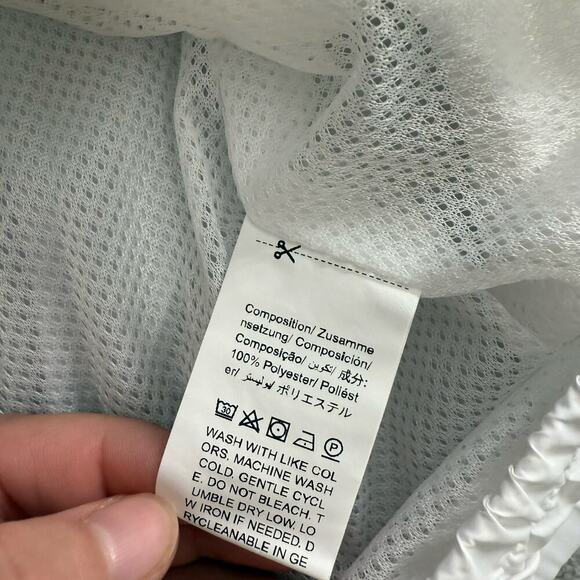 Manfinity Hiking Hoodie Windbreaker White Mesh Lining W/ Pockets, White, Small - Picture 6 of 7